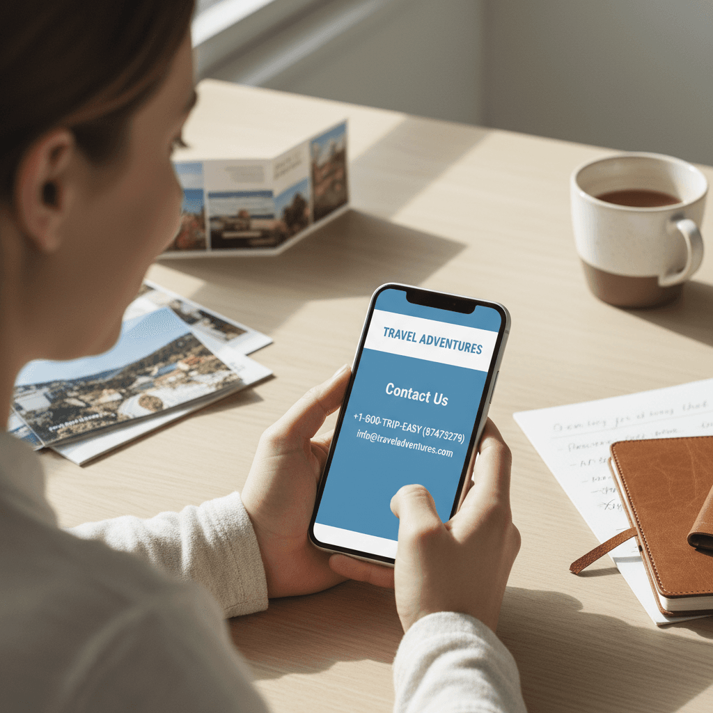 Contact information displayed on smartphone